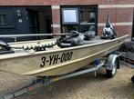 Snelle platbodem boot (jon boat) + Honda BF20 SHSU uit 2022, Watersport en Boten, Motorboten en Motorjachten, Ophalen, 10 tot 30 pk