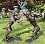 * groot bronzen tuinbeeld BRONS beeld meisje hazen uil zwaan, Tuin en Terras, Tuinbeelden, Ophalen, Nieuw, Overige materialen