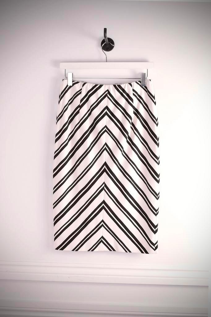 Marc Cain / MarcCain gestreepte kokerrok zwart wit N3 38, Kleding | Dames, Rokken, Zo goed als nieuw, Maat 38/40 (M), Zwart, Knielengte