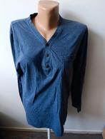Blauw heren shirt lange mouw - Maat m, Maat 52/54 (L), Blauw, Ophalen of Verzenden, Zo goed als nieuw