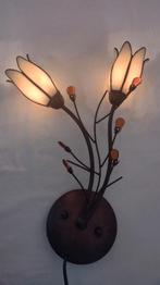 Vintage Tulp wandlamp tiffany stijl, Huis en Inrichting, Lampen | Wandlampen, Ophalen of Verzenden, Zo goed als nieuw, Glas