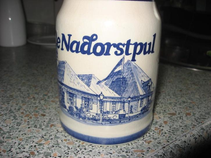 Delfts blauwe bierpul De Nadorst, Antiek en Kunst, Antiek | Keramiek en Aardewerk, Ophalen of Verzenden