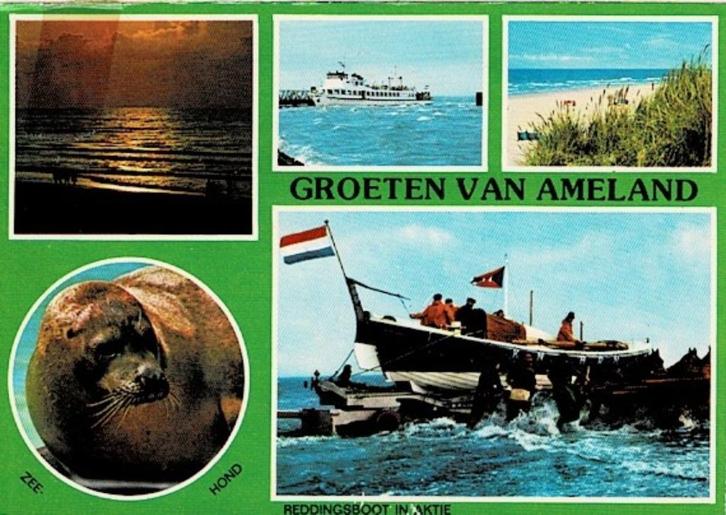 Ameland, Groeten van Ameland 1977, Verzamelen, Ansichtkaarten | Nederland, Gelopen, Waddeneilanden, 1960 tot 1980, Verzenden