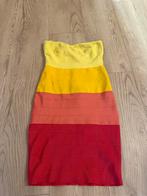 Roze multi bodycon strapless jurk large, Kleding | Dames, Jurken, Ophalen of Verzenden, Zo goed als nieuw, Roze, Boven de knie