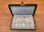 Te koop: ART DECO TAFELNUMMERS van ALPACCA-ZILVER, Ophalen of Verzenden