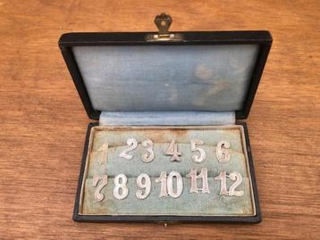 Te koop: ART DECO TAFELNUMMERS van ALPACCA-ZILVER beschikbaar voor biedingen