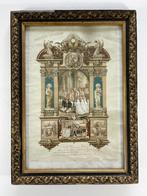Antieke Franse lijst (zwart met vergulde opbouw), Ophalen of Verzenden