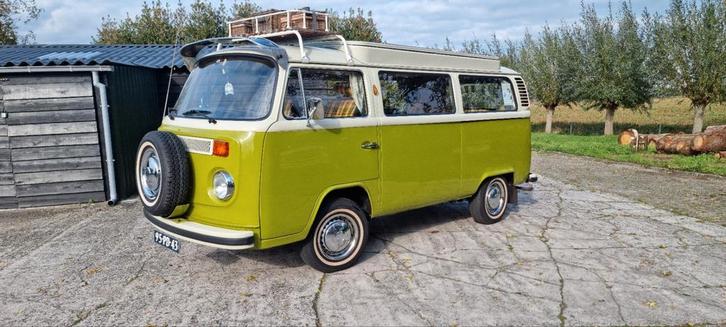 Volkswagen T2 camper 1976 Groen, Auto's, Volkswagen, Particulier, Overige modellen, Benzine, Handgeschakeld, Origineel Nederlands