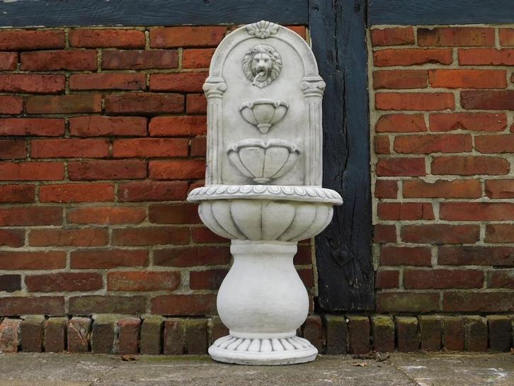 Wandfontein Leeuw - 105 cm - Steen, Tuin en Terras, Tuinbeelden, Nieuw, Steen, Ophalen of Verzenden