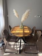 Ovale mangohouten 4-6 persoons  eettafel (met evt stoelen), Huis en Inrichting, Tafels | Eettafels, 100 tot 150 cm, Mangohout