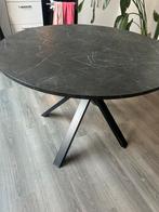MARIEDAMM IKEA Eettafel - Zwart Marmer - 105cm, Ophalen, 100 tot 150 cm, Rond, Zo goed als nieuw