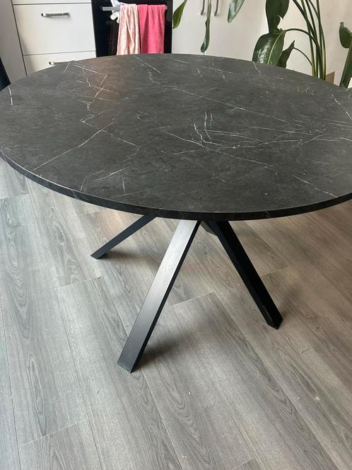 MARIEDAMM IKEA Eettafel - Zwart Marmer - 105cm, Huis en Inrichting, Tafels | Eettafels, Zo goed als nieuw, 100 tot 150 cm, Vier personen