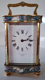 Prachtig geëmailleerd reisklokje rond 1900, Antiek en Kunst, Ophalen of Verzenden
