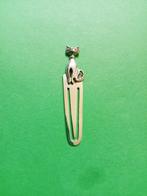 Mooie Kleine Zilveren Boekenlegger / Bladwijzer - Poesje, Verzenden, Zilver