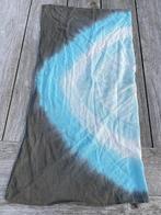 Bruin aqua witte sjaal batik, Ophalen of Verzenden, Sjaal, Zo goed als nieuw