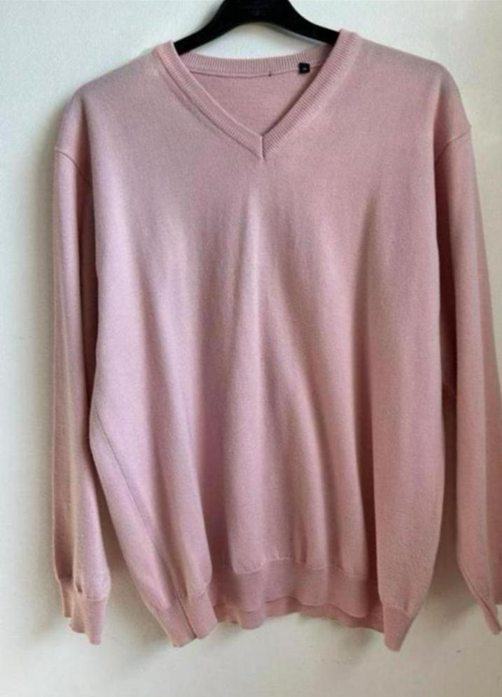 Heren Trui 50% merinos wol, Kleding | Heren, Truien en Vesten, Zo goed als nieuw, Overige maten, Roze, Ophalen