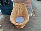Originele retro rieten stoel (nieuwstaat) uit begin jaren 60, Ophalen, Zo goed als nieuw