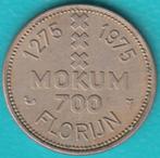 Penning Mokum 700 Jaar 1275-1975 Florijn in munthouder, Postzegels en Munten, Penningen en Medailles, Ophalen of Verzenden, Overige materialen