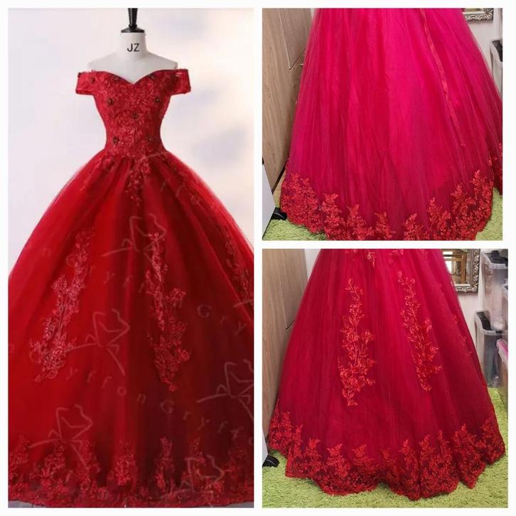 nieuwe bruidsjurk maat 56 rood, Kleding | Dames, Trouwkleding en Trouwaccessoires, Nieuw, Trouwjurk, Rood, Ophalen of Verzenden