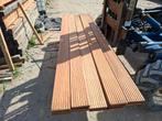 Partij 14 st hardhout vlonderplanken 245 cm bezorgen mogelij, Tuin en Terras, Ophalen, Nieuw, A, Hout