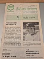 FC GRONINGEN  - WAGENINGEN, Verzamelen, Sportartikelen en Voetbal, Ophalen of Verzenden, Overige binnenlandse clubs