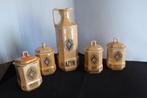 Vintage/antieke azijn karaf met kruiden potjes, porselein, Antiek en Kunst, Ophalen of Verzenden