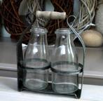 Brocante flessenhouder, Antiek en Kunst, Curiosa en Brocante, Ophalen of Verzenden