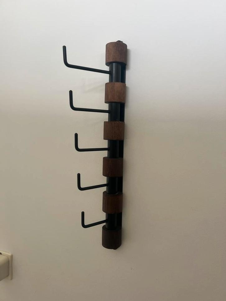 Wandkapstok met Houten Accenten, Huis en Inrichting, Woonaccessoires | Kapstokken, Zo goed als nieuw, Wandkapstok, Minder dan 100 cm