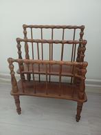 Oude Franse Lectuurbak / Tijdschriftenrek getorst hout, Antiek en Kunst, Ophalen of Verzenden