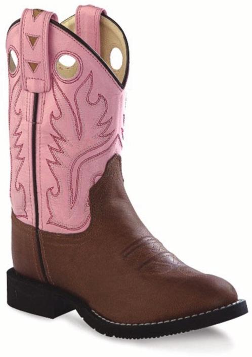 Kinder western laarzen / cowboy boots echt leder roze bruin, Kinderen en Baby's, Kinderkleding | Schoenen en Sokken, Nieuw, Schoenen