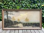 Pastelschilderij Landschap in originele lijst Gerard Cox jr, Antiek en Kunst, Ophalen of Verzenden