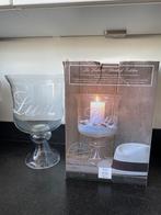Nieuw groot glazen windlicht riviera maison, Ophalen of Verzenden, Nieuw, Overige materialen, Minder dan 25 cm