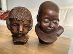 Twee mooie kinderhoofden – decoratief en uniek, Ophalen of Verzenden