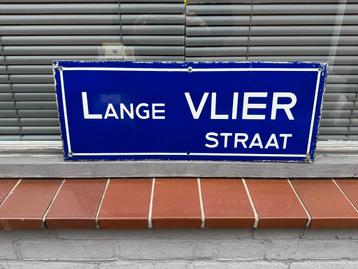 Oud straatnaambord Lange Vlierstraat beschikbaar voor biedingen