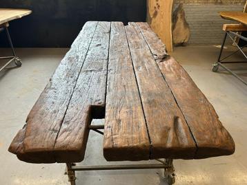 Robuuste tuintafel | 250 x 100 x 7 cm | draglineschot  beschikbaar voor biedingen