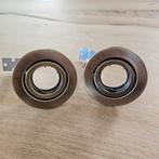 2 inbouwspots Messing / Brons, Metaal of Aluminium, Led, Ophalen of Verzenden, Zo goed als nieuw