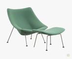 Pierre Paulin Oyster fauteuil + hocker Artifort jaren 60, Huis en Inrichting, Fauteuils, Ophalen, Gebruikt, Minder dan 75 cm, Metaal