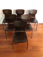 Eromes obo F6 stapelbare schoolstoelen retro vintage design, Huis en Inrichting, Vijf, Zes of meer stoelen, Metaal, Retro vintage dutch design