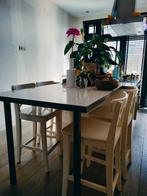 Ikea Ingolf Barkruk: 2x in het wit, Huis en Inrichting, Barkrukken, Ophalen, Gebruikt, 60 tot 90 cm, 4 krukken