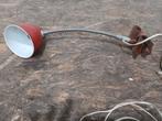 Vintage Rode Bureaulamp met Klem, Ophalen of Verzenden
