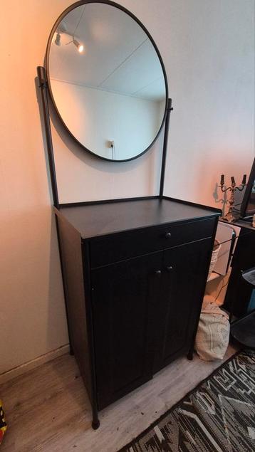 Zwart Spiegel Dressoir - Make-up Meubel beschikbaar voor biedingen