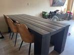 Eettafel zwart steigerhout, 50 tot 100 cm, Gebruikt, Rechthoekig, Ophalen of Verzenden
