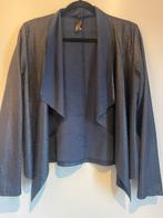 NED blauw  suedine stretch jasje maat XL, Ophalen of Verzenden, Zo goed als nieuw, Maat 46/48 (XL) of groter, Blauw