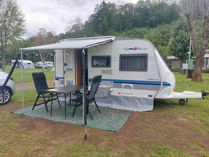 Hobby 400 excellent easy 2004, Caravans en Kamperen, Caravans, Particulier, tot en met 4, Treinzit, Hobby, Vast bed, Fietsenrek