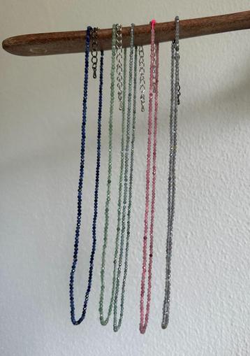 Natuurstenen ketting necklace Apatiet Labradoriet Toermalijn beschikbaar voor biedingen