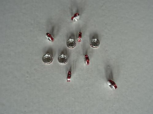 NIEUW! Spacers Roze Strassteentjes 6MM 10 Stuks >Snelle Verz, Hobby en Vrije tijd, Kralen en Sieraden maken, Nieuw, Tussenstuk of Tussenkraal