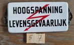 Hoogspanning, Verzamelen, Merken en Reclamevoorwerpen, Ophalen of Verzenden, Gebruikt, Reclamebord