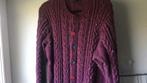 Wollen vest met kabels nieuw handmade XL, Kleding | Dames, Truien en Vesten, Ophalen of Verzenden, Nieuw, Maat 46/48 (XL) of groter