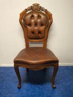 Antieke Barok Stoel met Lederen Bekleding, Ophalen