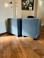 2 x Auping Embrasse Hocker/poef 40x40x52cm (lxbxh), Huis en Inrichting, Ophalen, Gebruikt, Eenpersoons, Stof